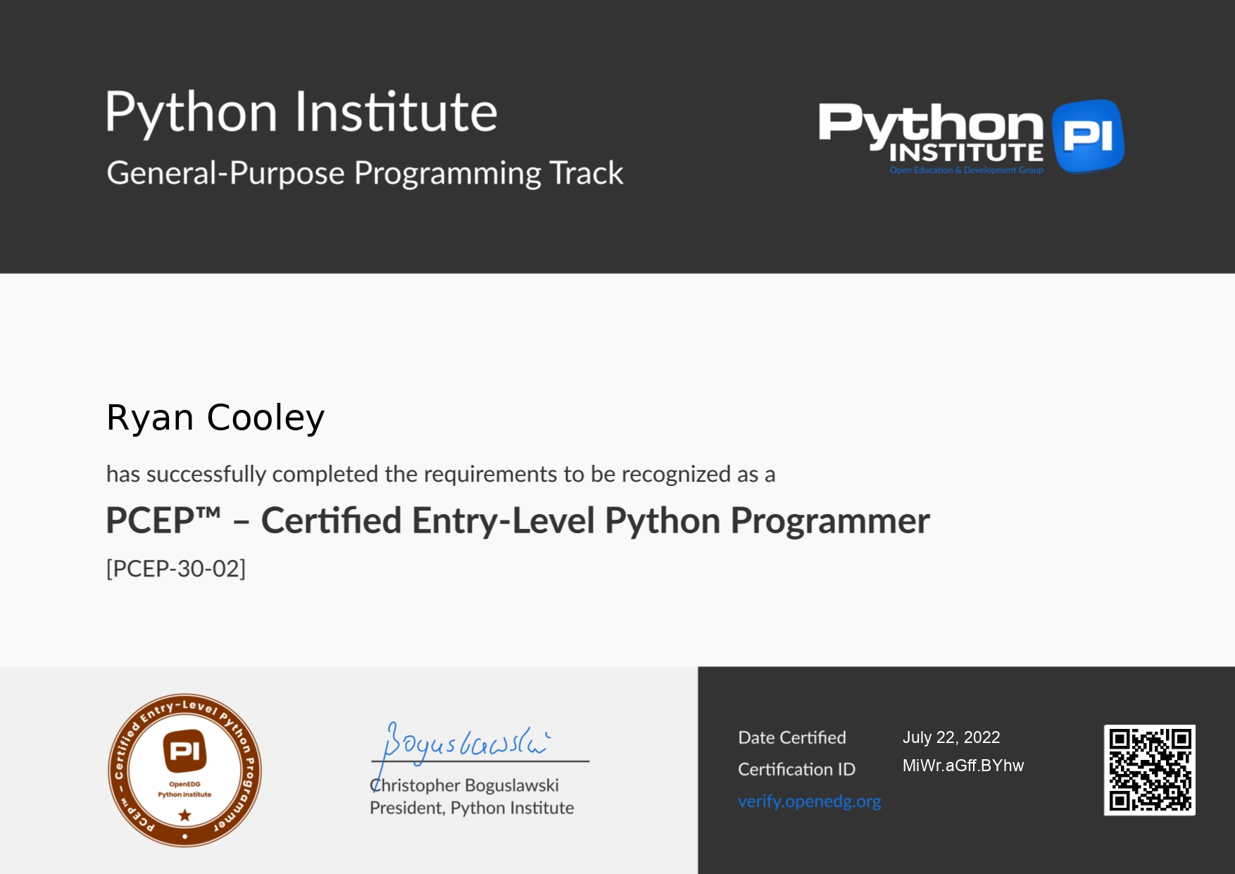 PCEP Certification